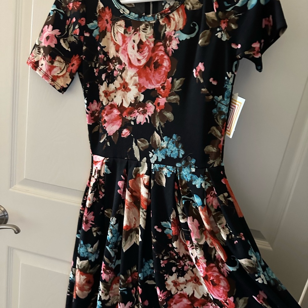 Floral Black Dress